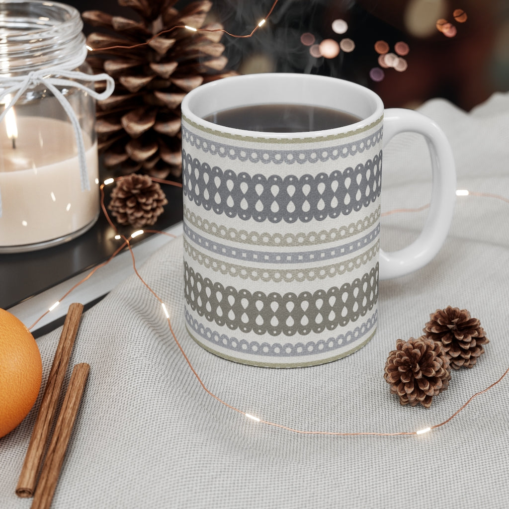 Ribbon Candy Mug in Brown