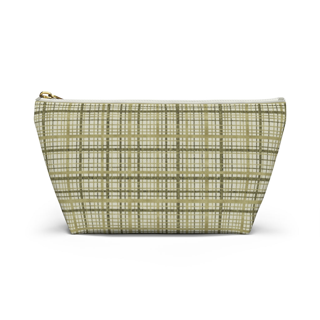 Rogers Tartan Accessory Pouch w T-bottom in Green