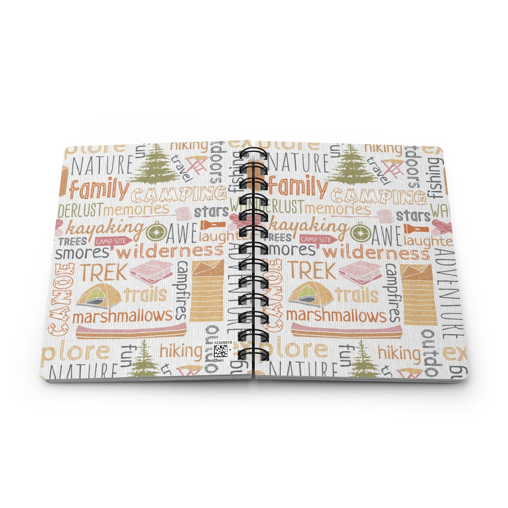Camp Site Spiral Bound Journal in Orange