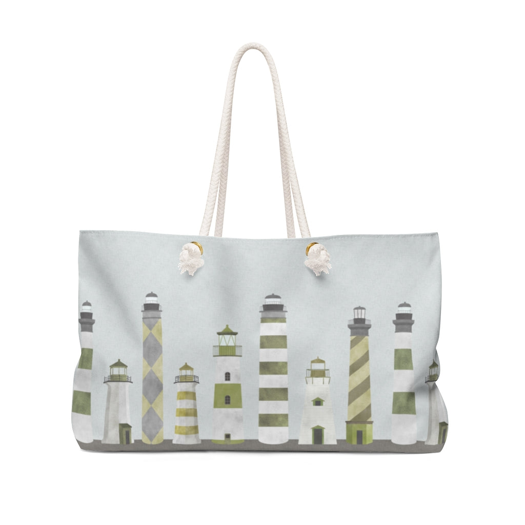 Lighthouses Weekender Bag in Green