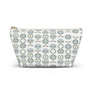 Telegraph Code Accessory Pouch w T-bottom in Aqua