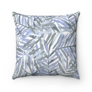 Tropic Square Throw Pillow in Blue