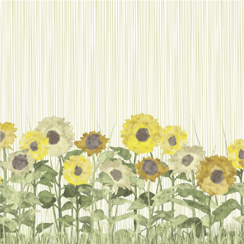 Sunflower Field Microfiber Duvet Cover in Yellow