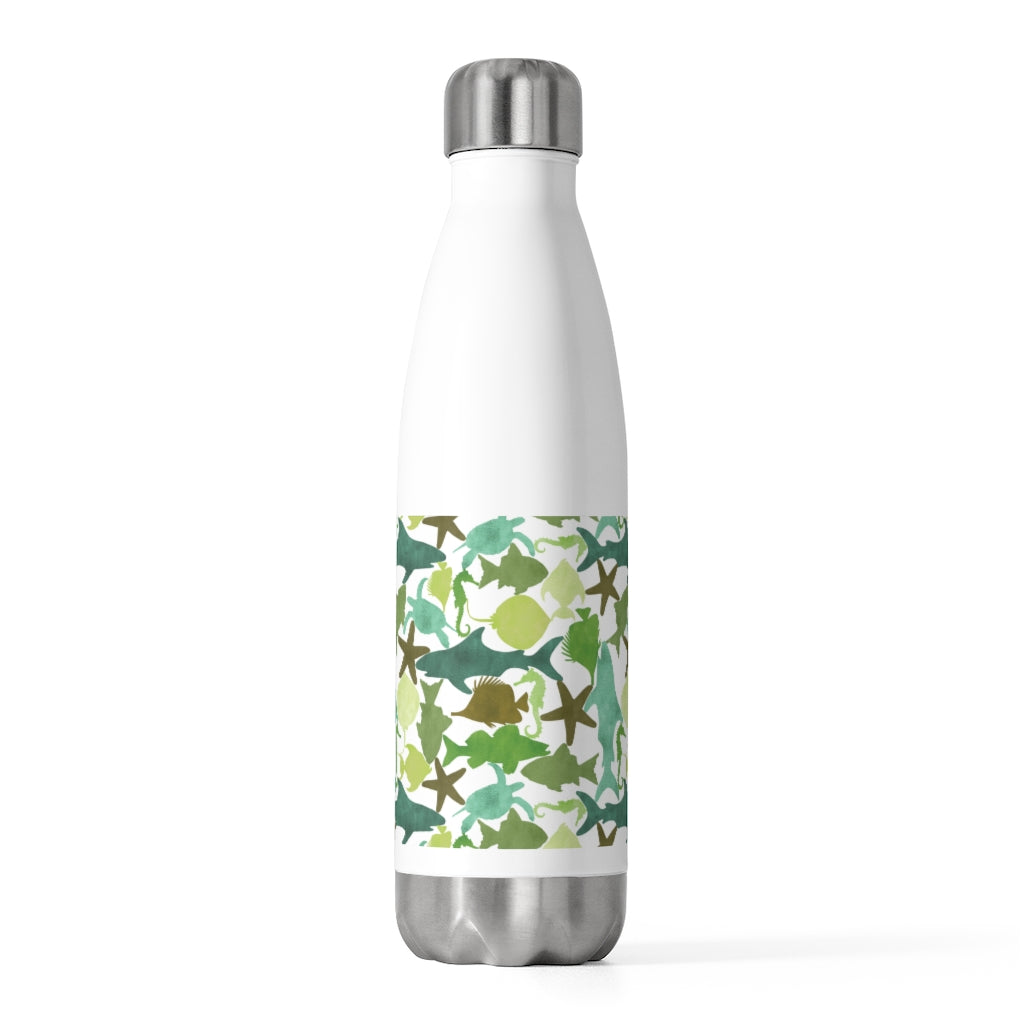 Watercolor Sea Life 20oz Insulated Bottle in Teal