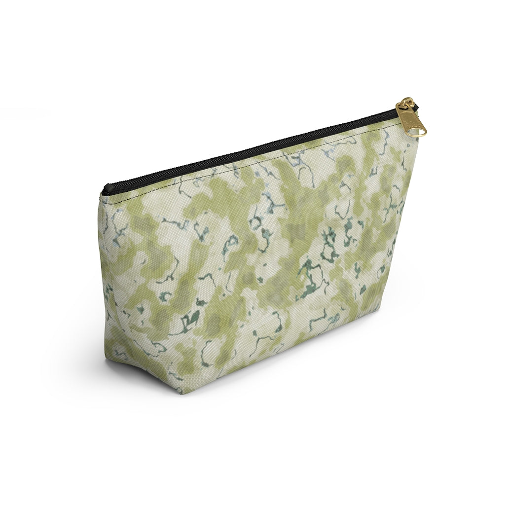 Carrara Marble Accessory Pouch w T-bottom in Green