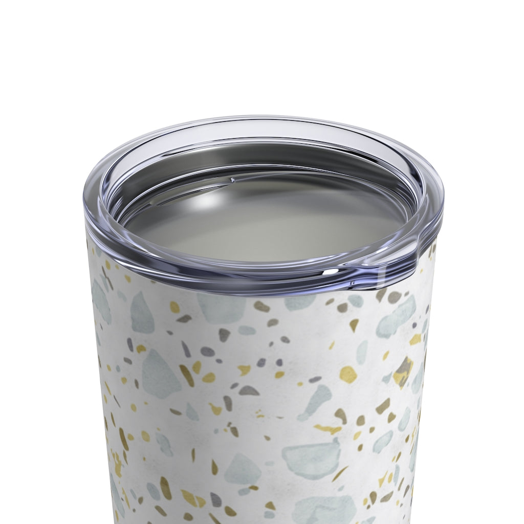 Glass Terrazzo Tumbler in Aqua