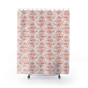 Coral Shower Curtain in Coral