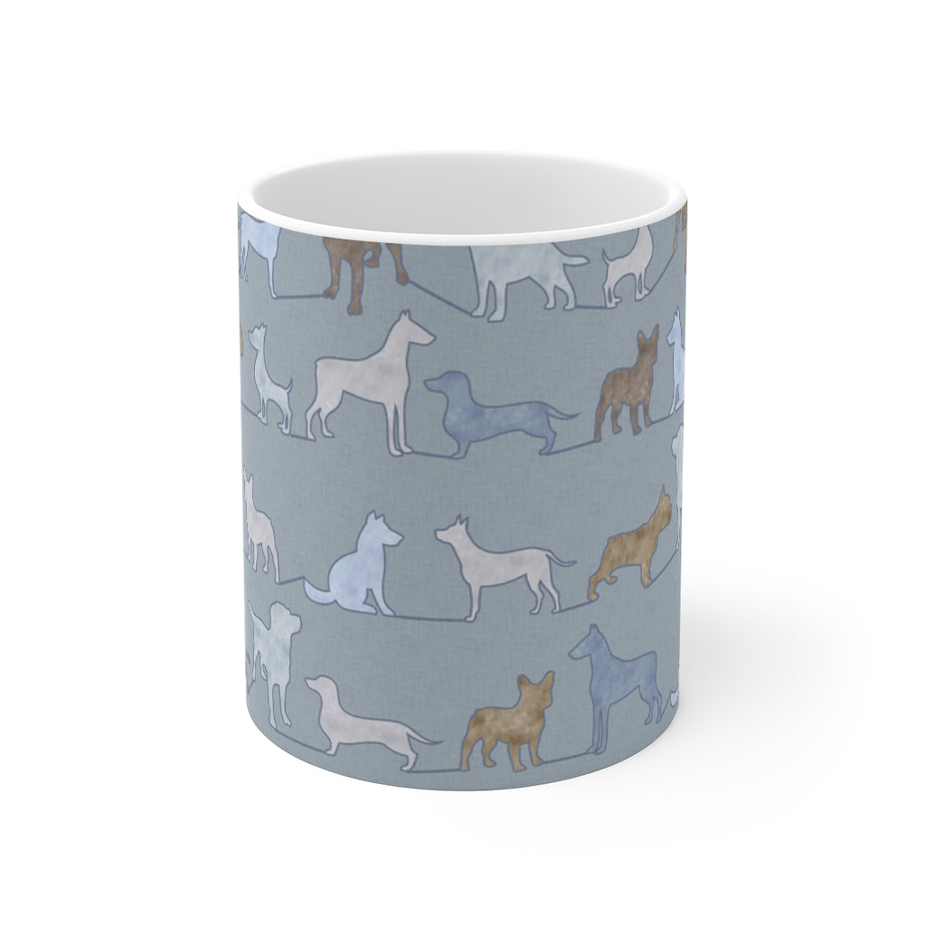 Dogs Mug in Blue