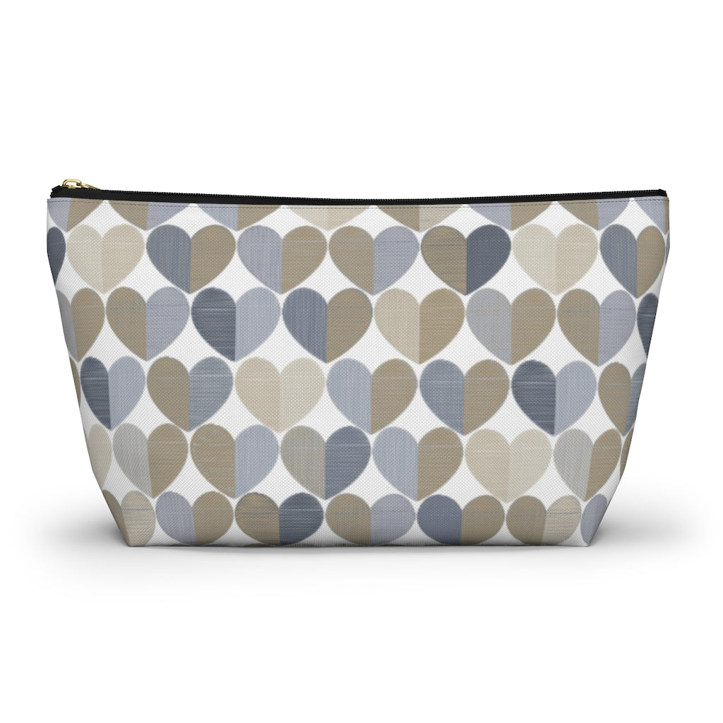 Love Accessory Pouch w T-bottom in Gray