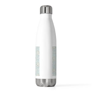 Pinpoint Floral 20oz Insulated Bottle in Light Blue