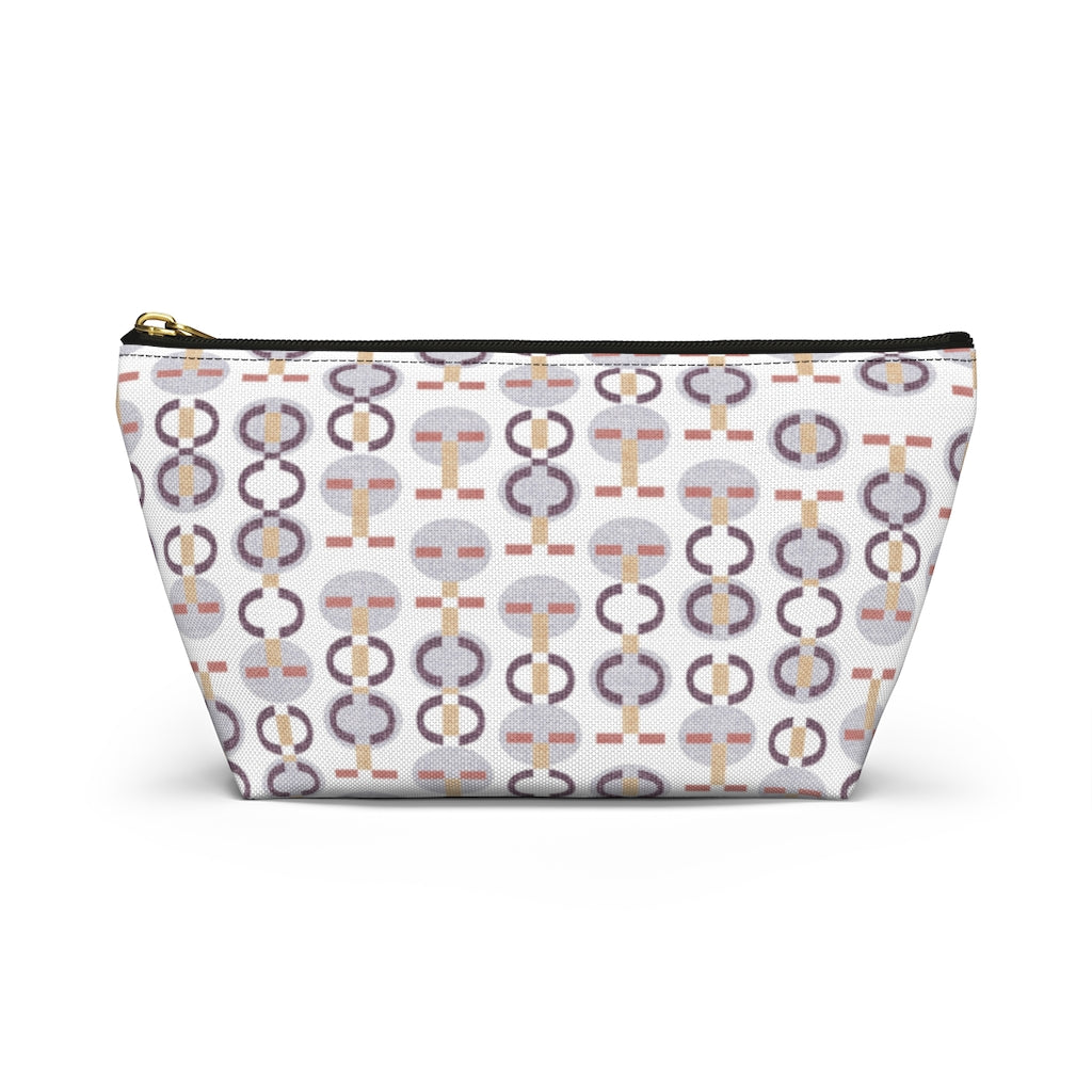 Telegraph Code Accessory Pouch w T-bottom in Purple