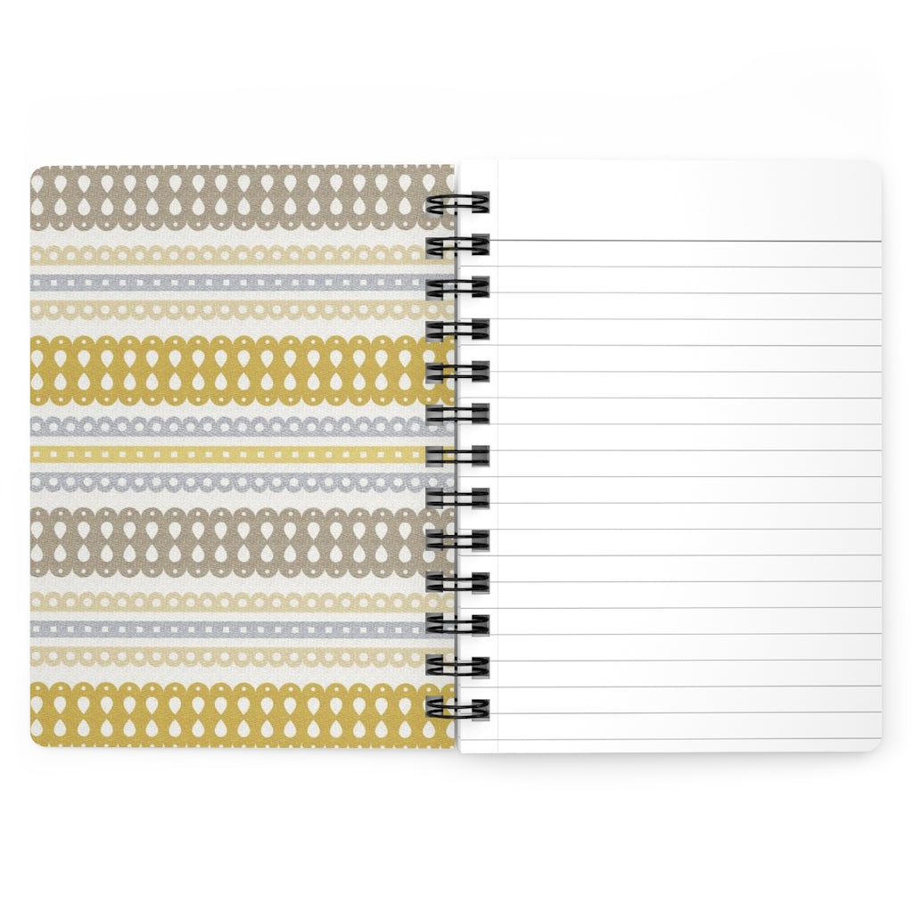 Ribbon Candy Spiral Bound Journal in Yellow