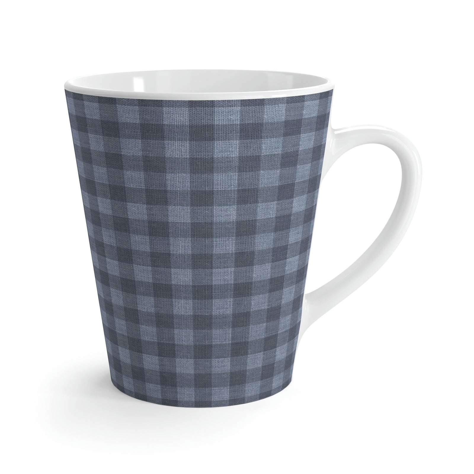 Buffalo Plaid Latte Mug in Navy