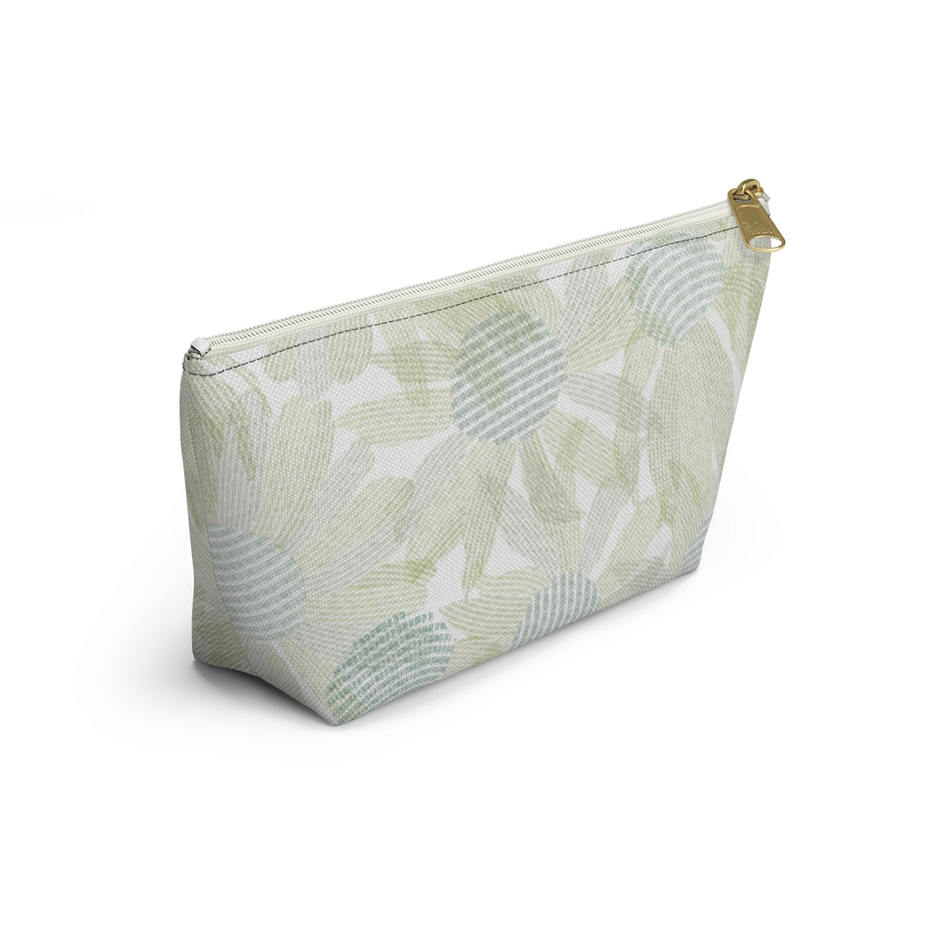 Daisy Chain Code Accessory Pouch w T-bottom in Green