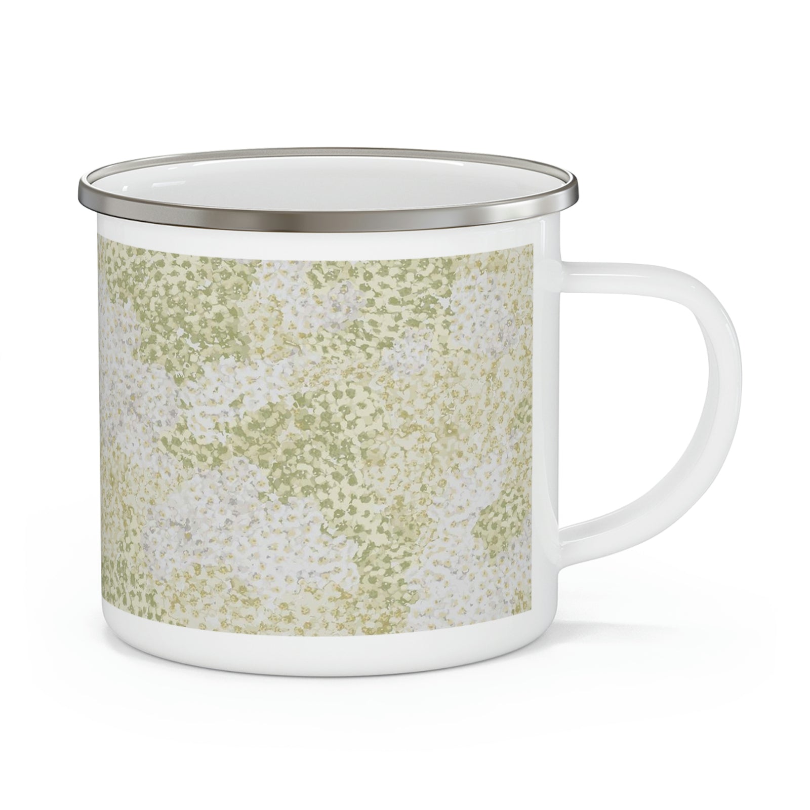 Achillea Millefolium Enamel Mug in Green