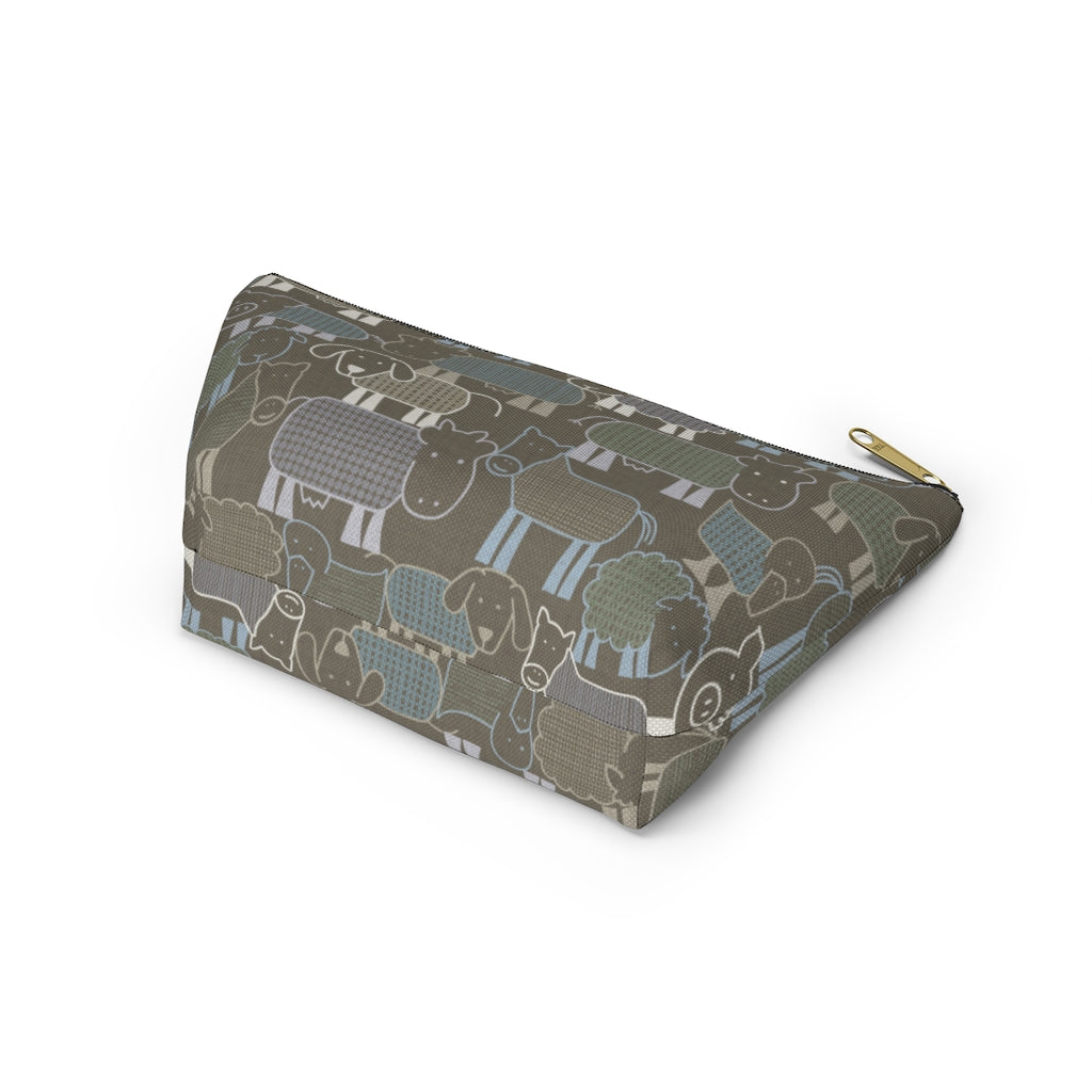 Animal Farm Accessory Pouch w T-bottom in Brown