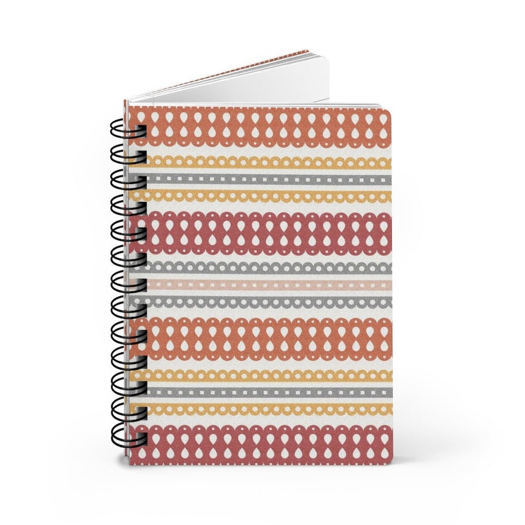 Ribbon Candy Spiral Bound Journal in Pink