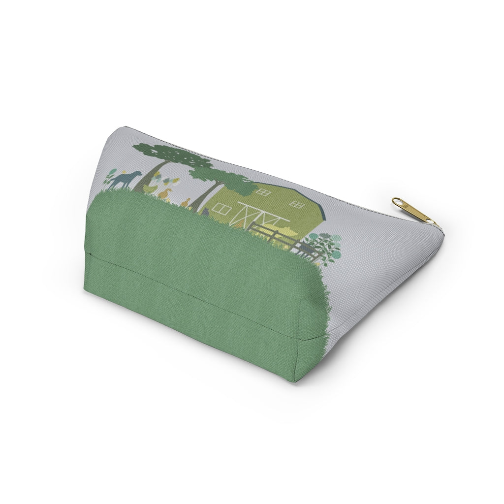 Barnyard Fun Accessory Pouch w T-bottom in Green