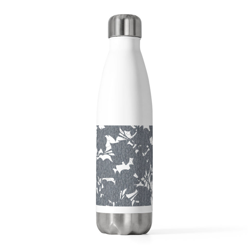 Modern Floral Overlay 20oz Insulated Bottle in Charcoal