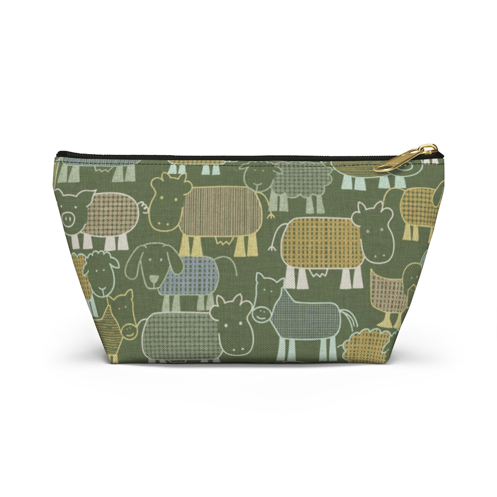 Animal Farm Accessory Pouch w T-bottom in Green