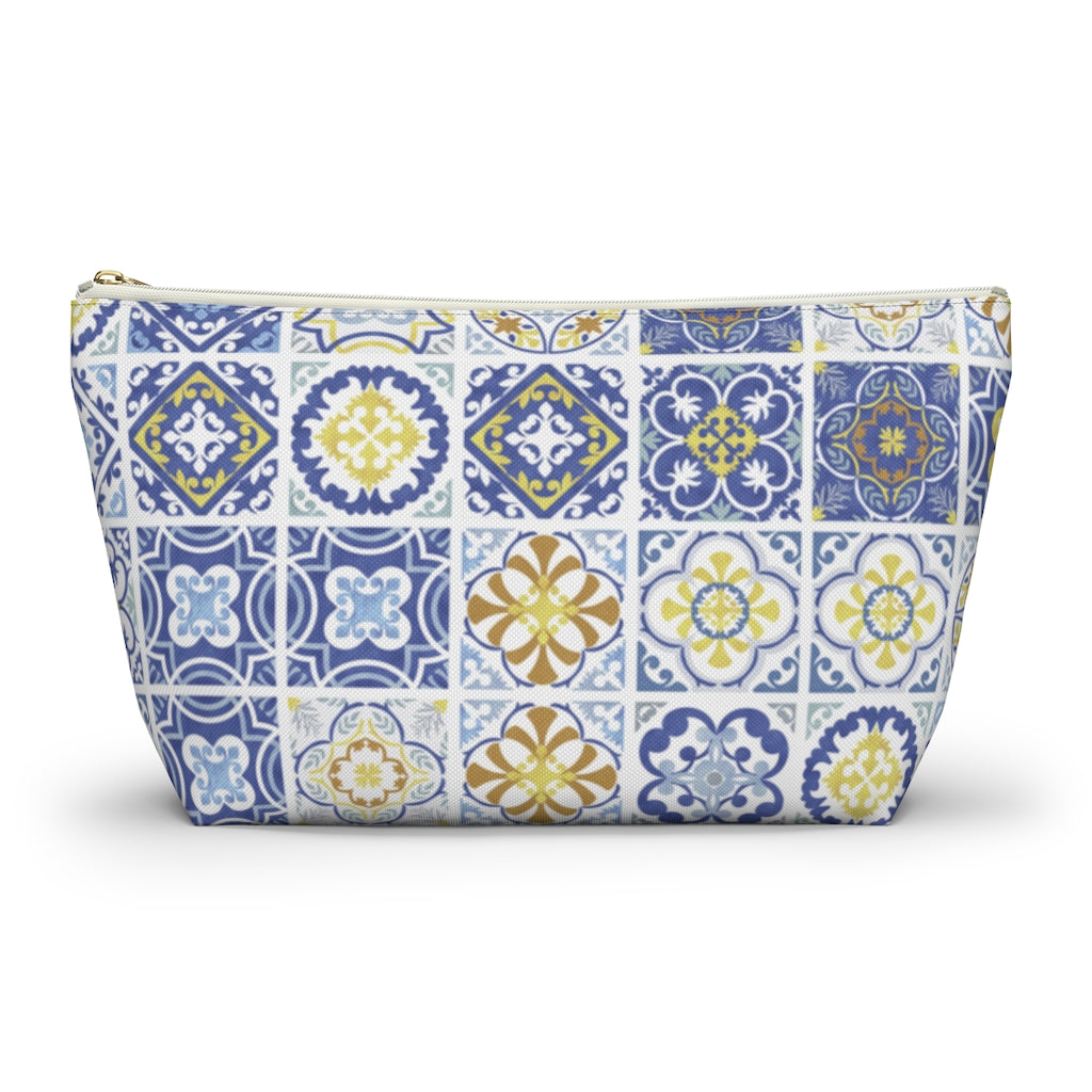 Seville Square Accessory Pouch w T-bottom in Blue