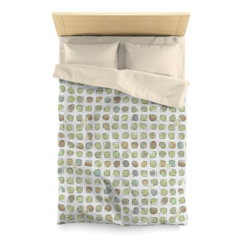 Make a Splash Microfiber Duvet Cover in Green