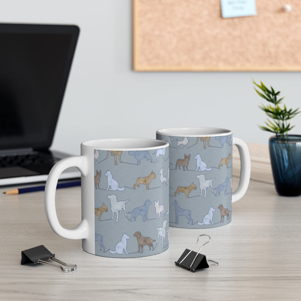 Dogs Mug in Blue
