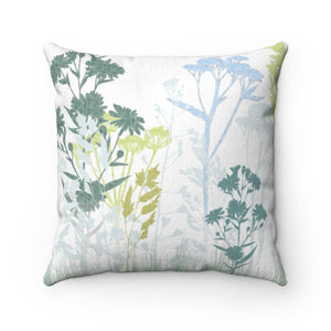 Springtime Square Throw Pillow in Teal
