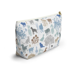 On the Farm Accessory Pouch w T-bottom in Blue