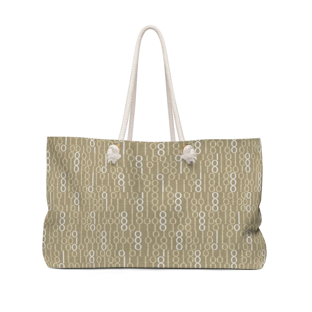 Railroad Code Weekender Bag in Yellow