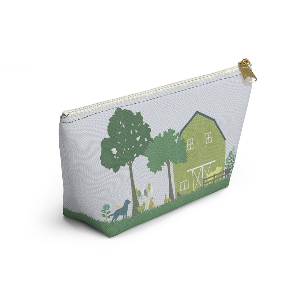 Barnyard Fun Accessory Pouch w T-bottom in Green