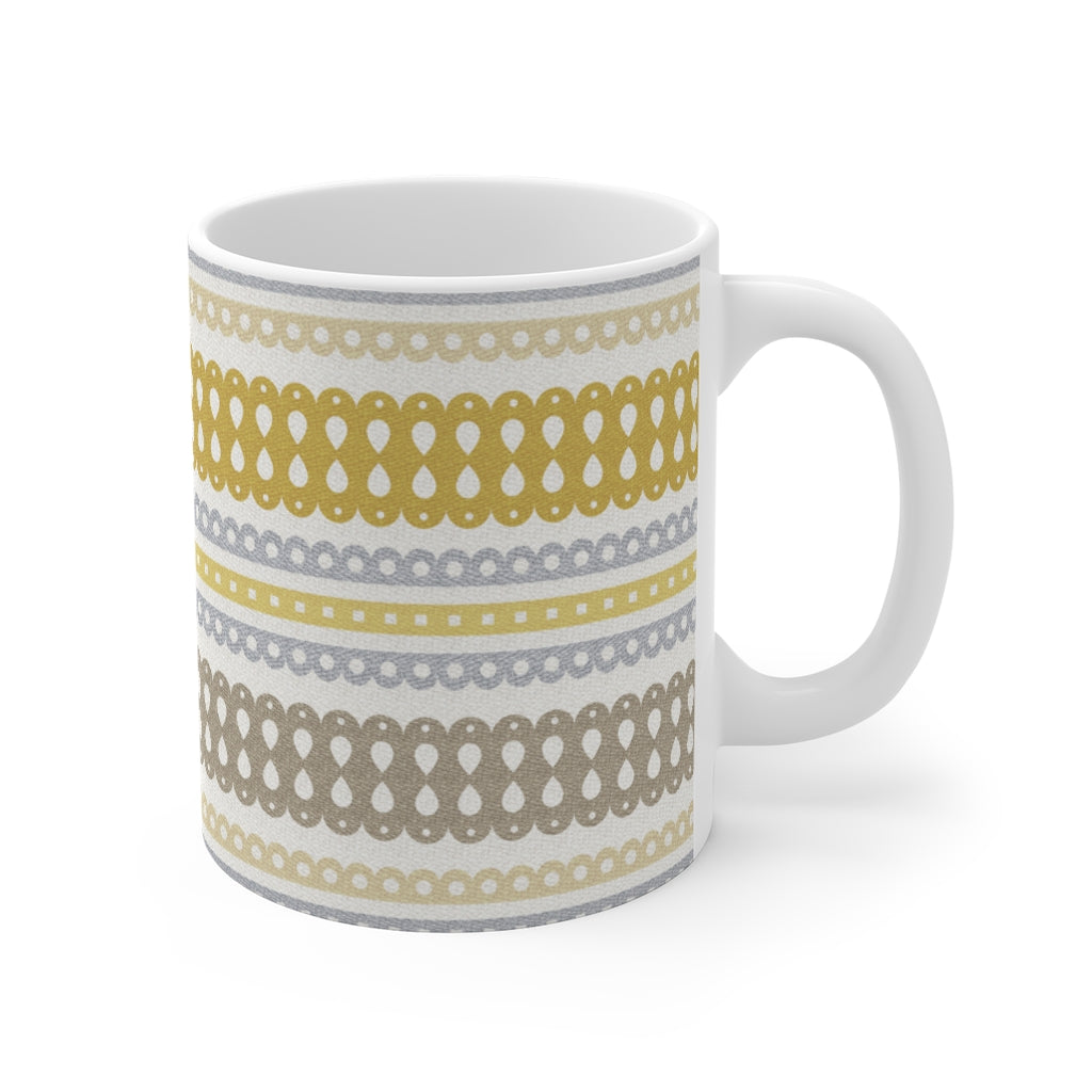 Ribbon Candy Mug in Yellow