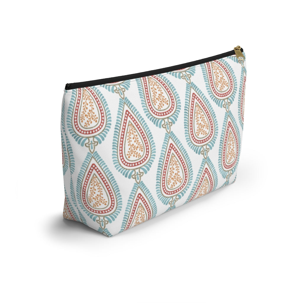 Teardrop Accessory Pouch w T-bottom in Aqua