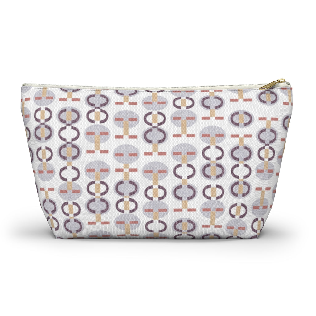 Telegraph Code Accessory Pouch w T-bottom in Purple