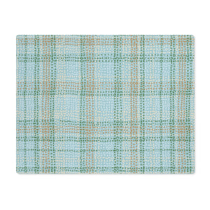 Dotted Plaid Placemat in Aqua