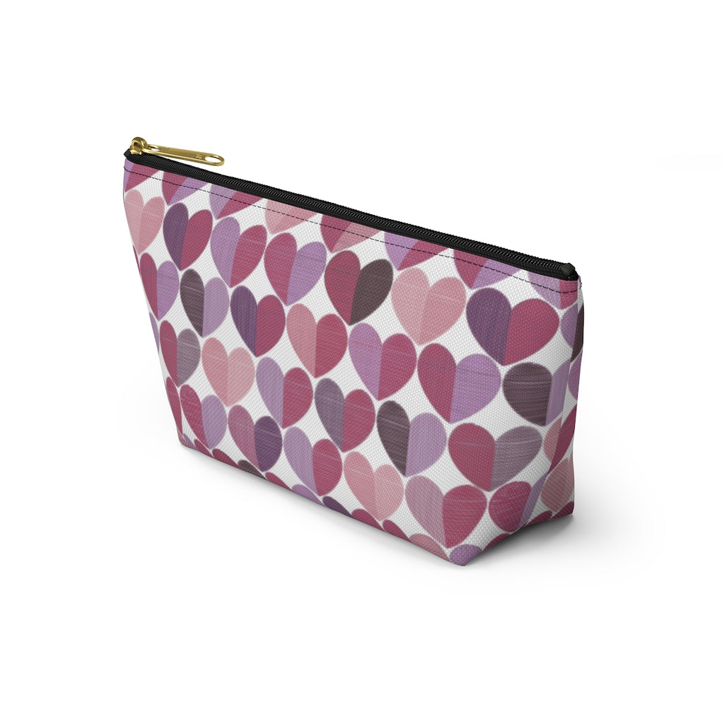 Love Accessory Pouch w T-bottom in Purple