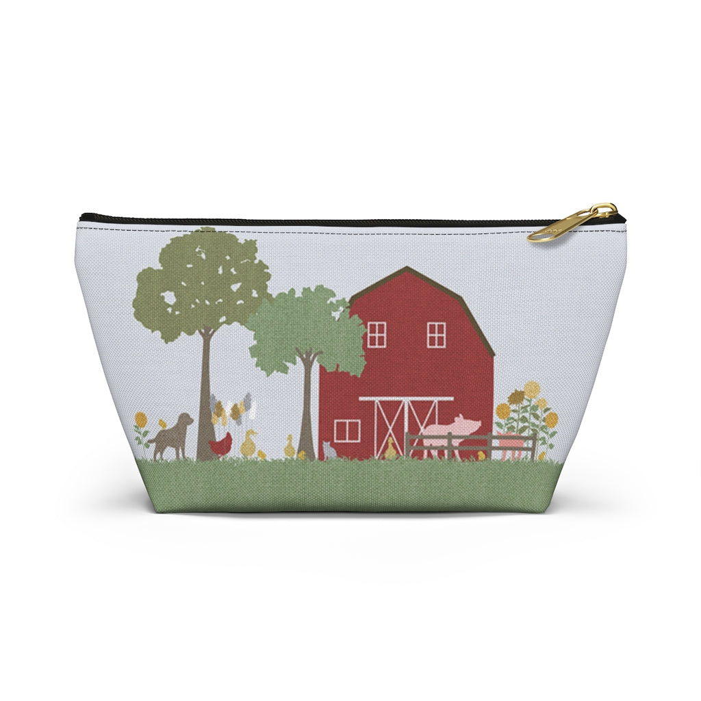 Barnyard Fun Accessory Pouch w T-bottom in Red