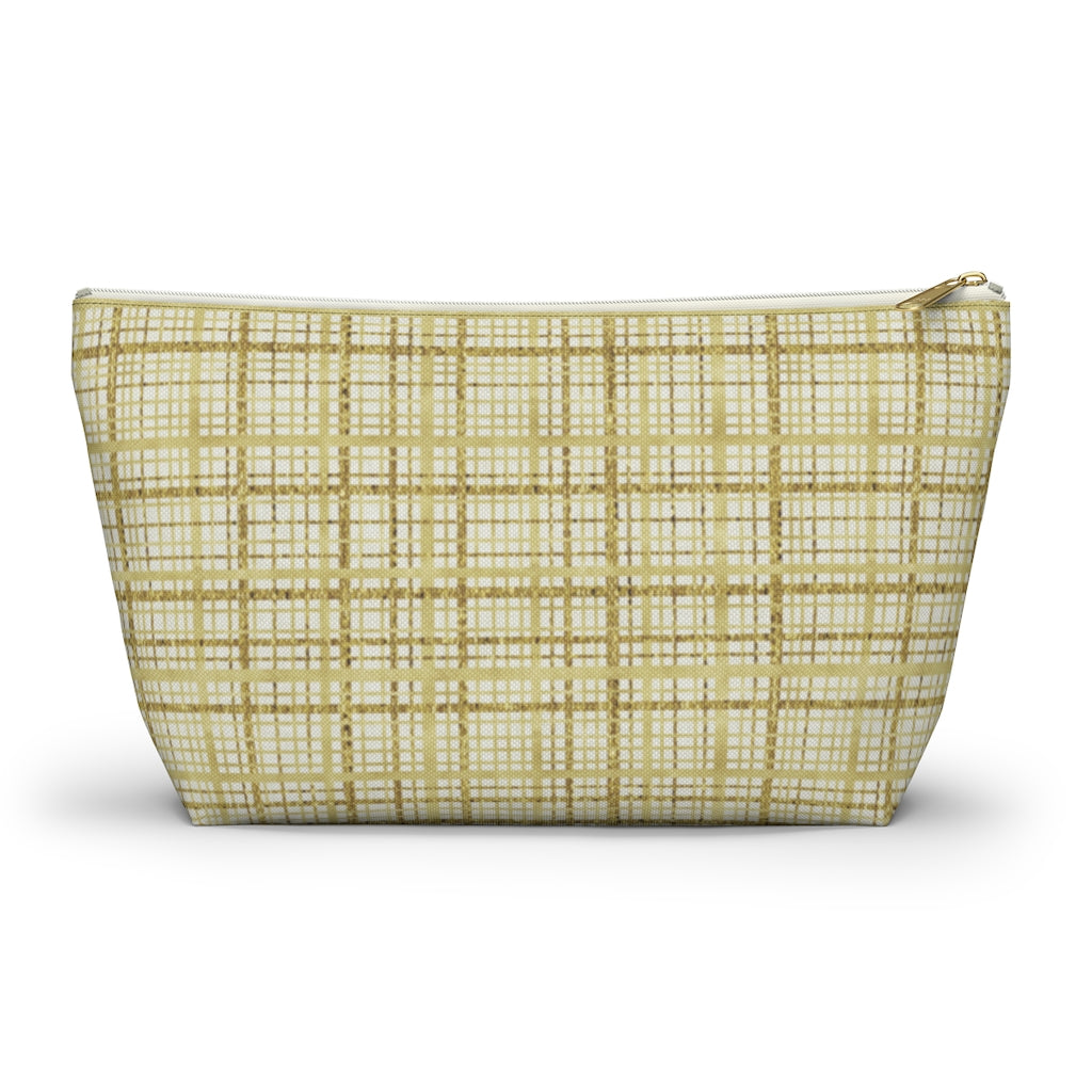 Rogers Tartan Accessory Pouch w T-bottom in Yellow