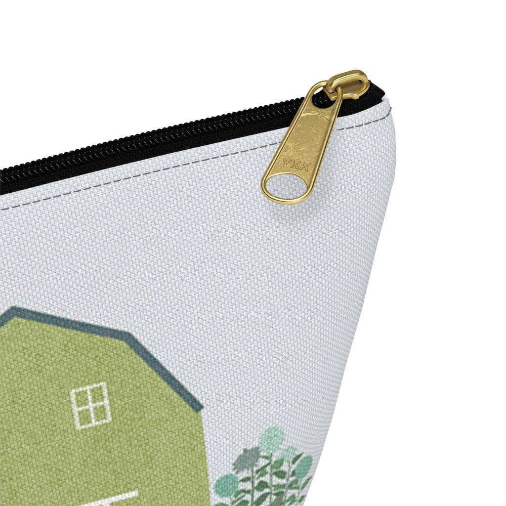 Barnyard Fun Accessory Pouch w T-bottom in Green