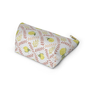 Lemon Tile Accessory Pouch w T-bottom in Pink