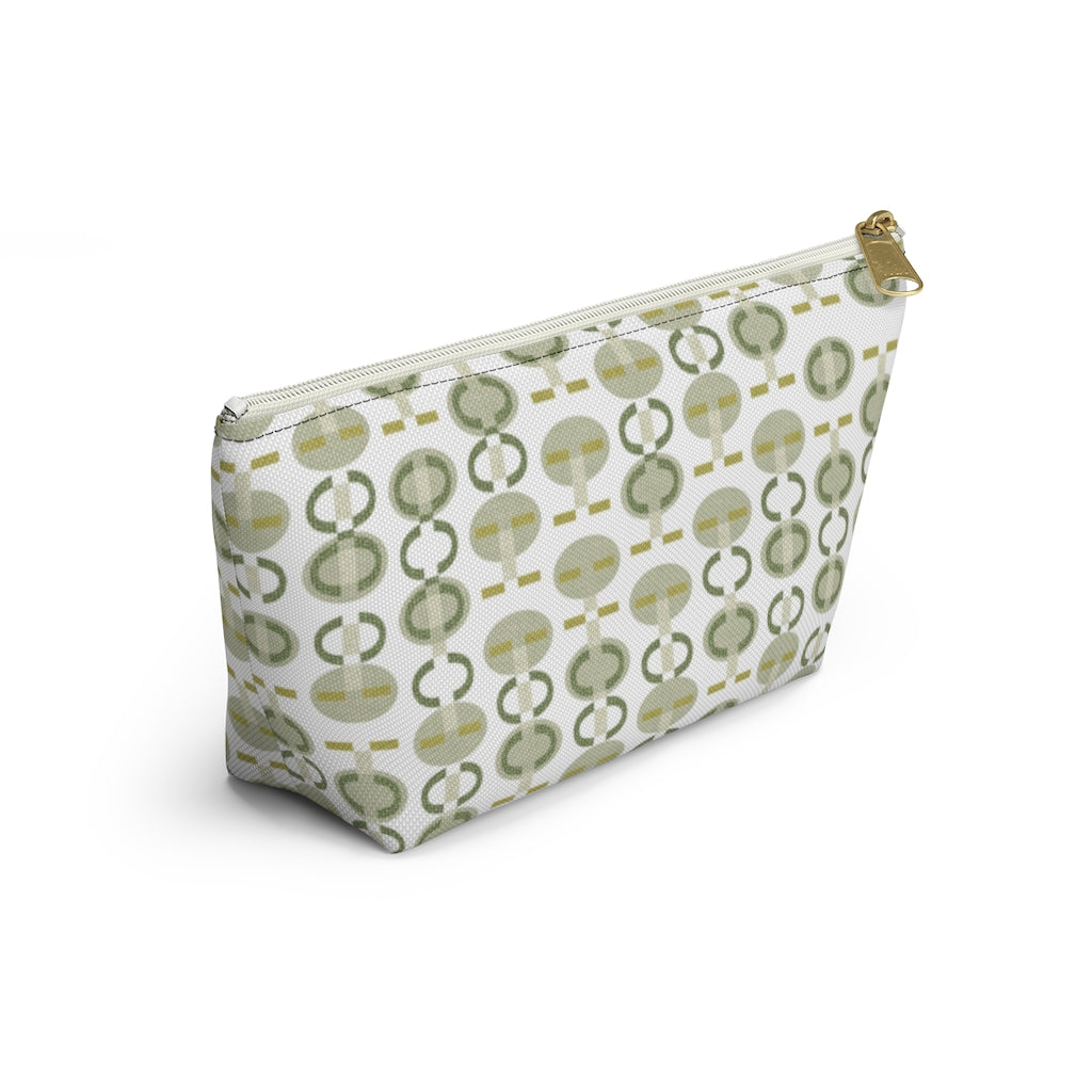 Telegraph Code Accessory Pouch w T-bottom in Green