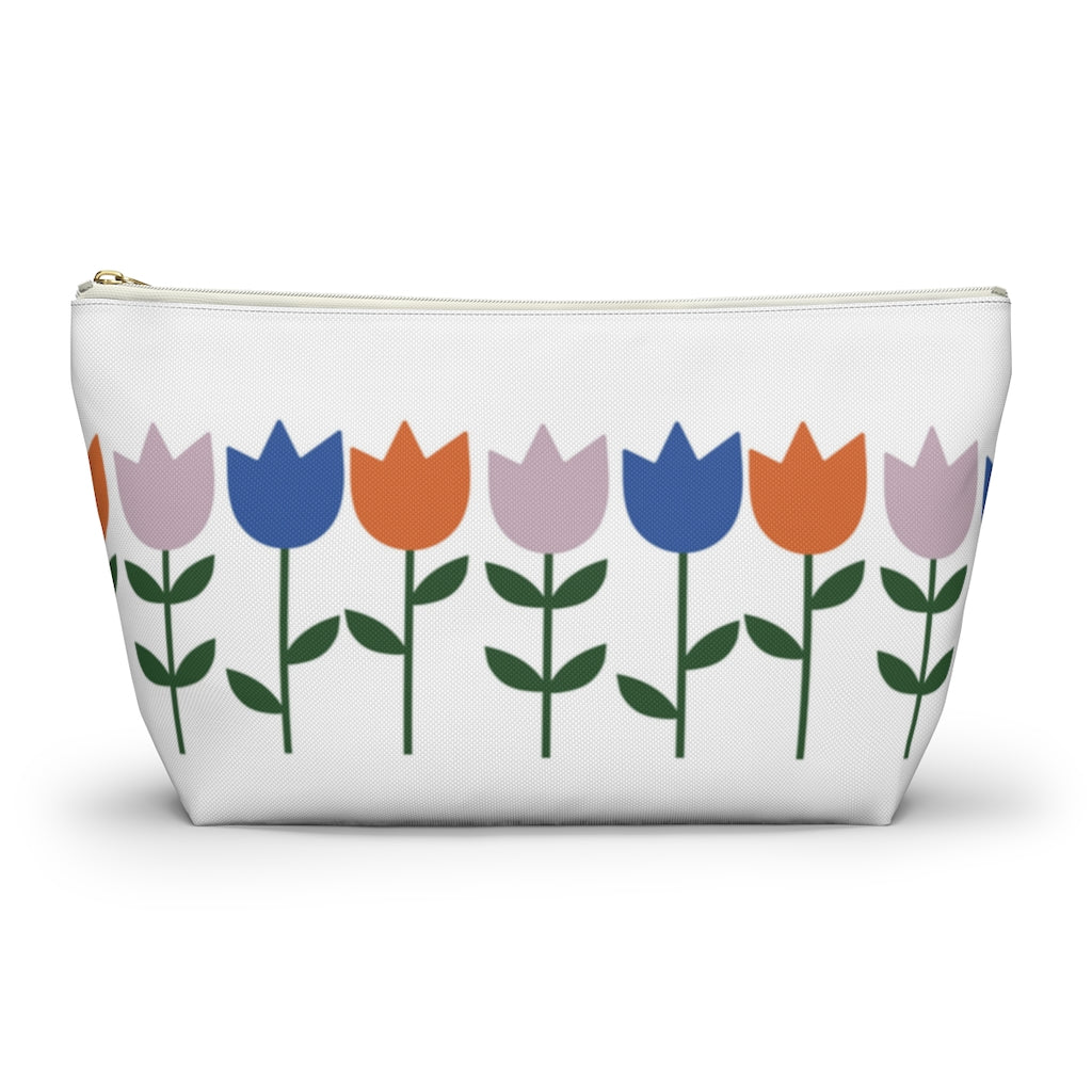 Tulips Pouch Accessory Pouch w T-bottom