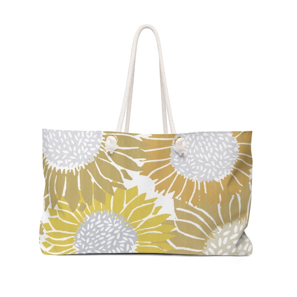 Sunflowers Weekender Bag in Yellow