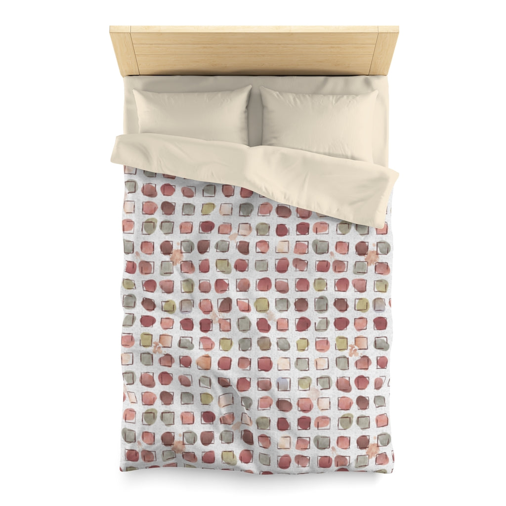 Make a Splash Microfiber Duvet Cover in Pink