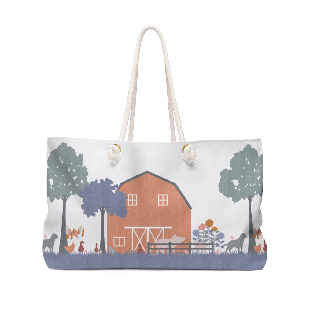 Barnyard Fun Weekender Bag in Purple