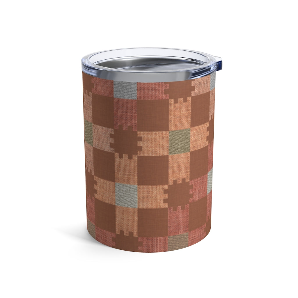 Plaid Check Tumbler in Orange