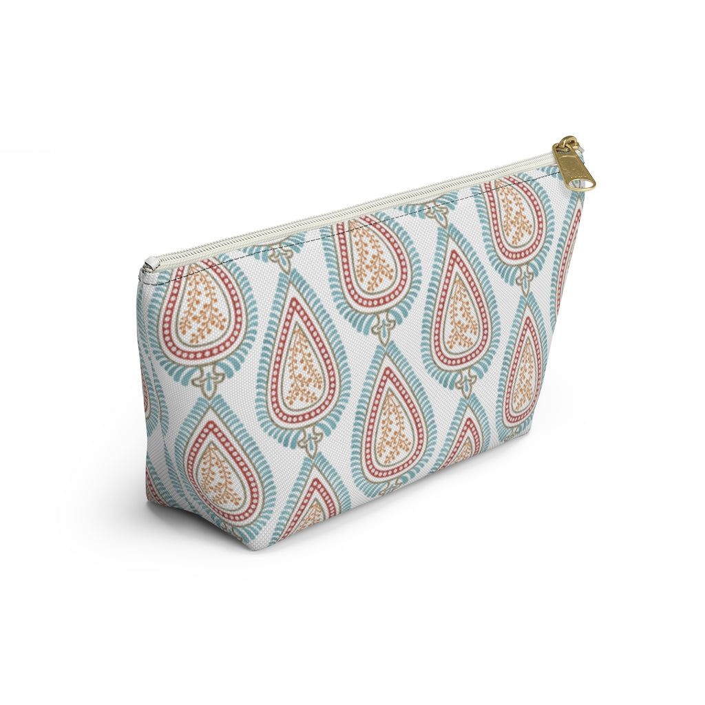 Teardrop Accessory Pouch w T-bottom in Aqua