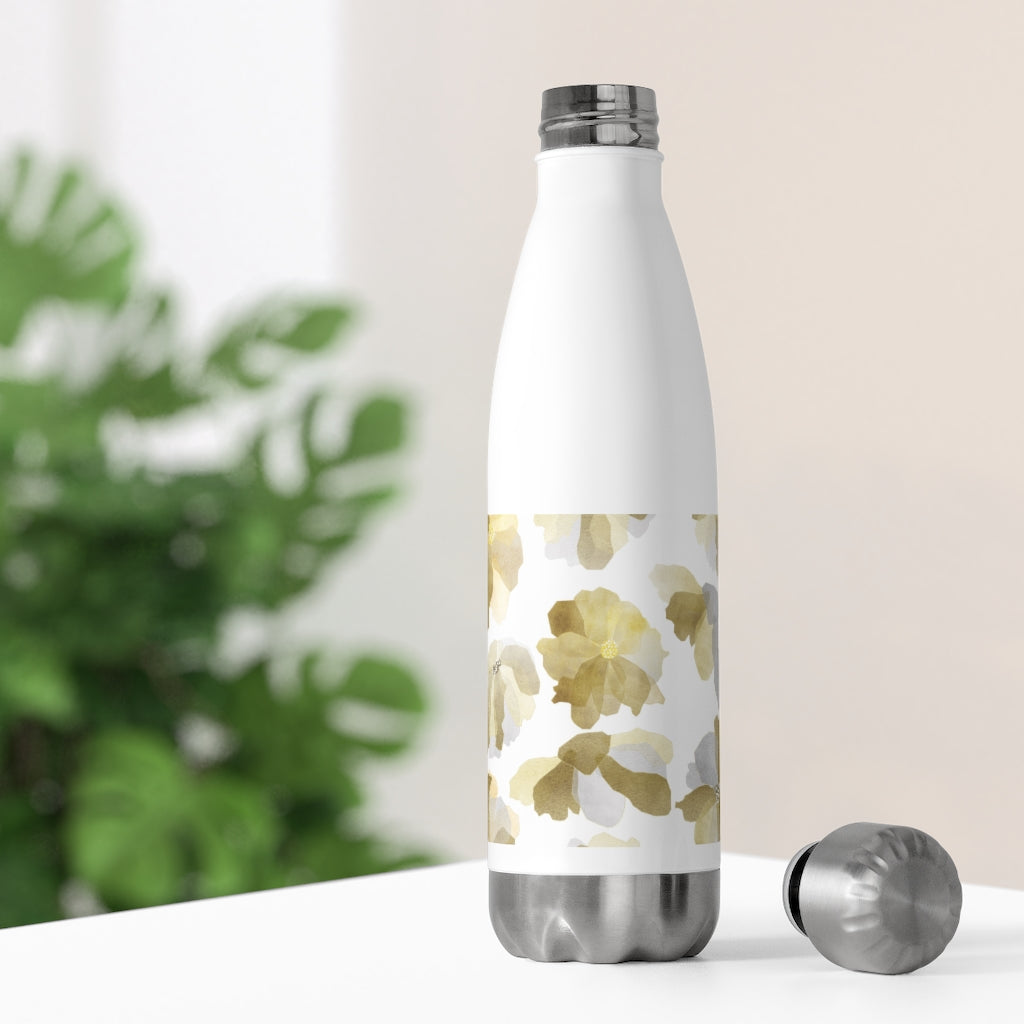 Watercolor Floral 20oz Insulated Bottle in Yellow