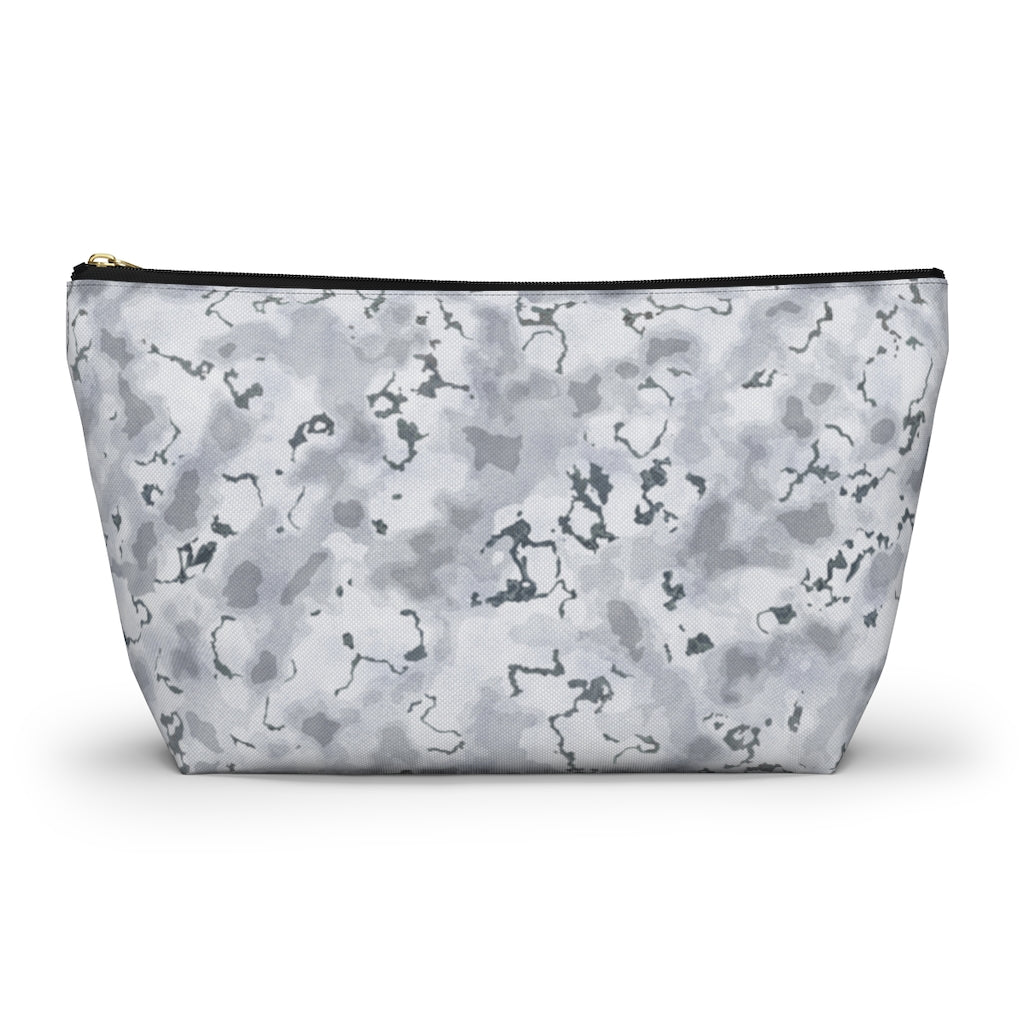 Carrara Marble Accessory Pouch w T-bottom in Gray