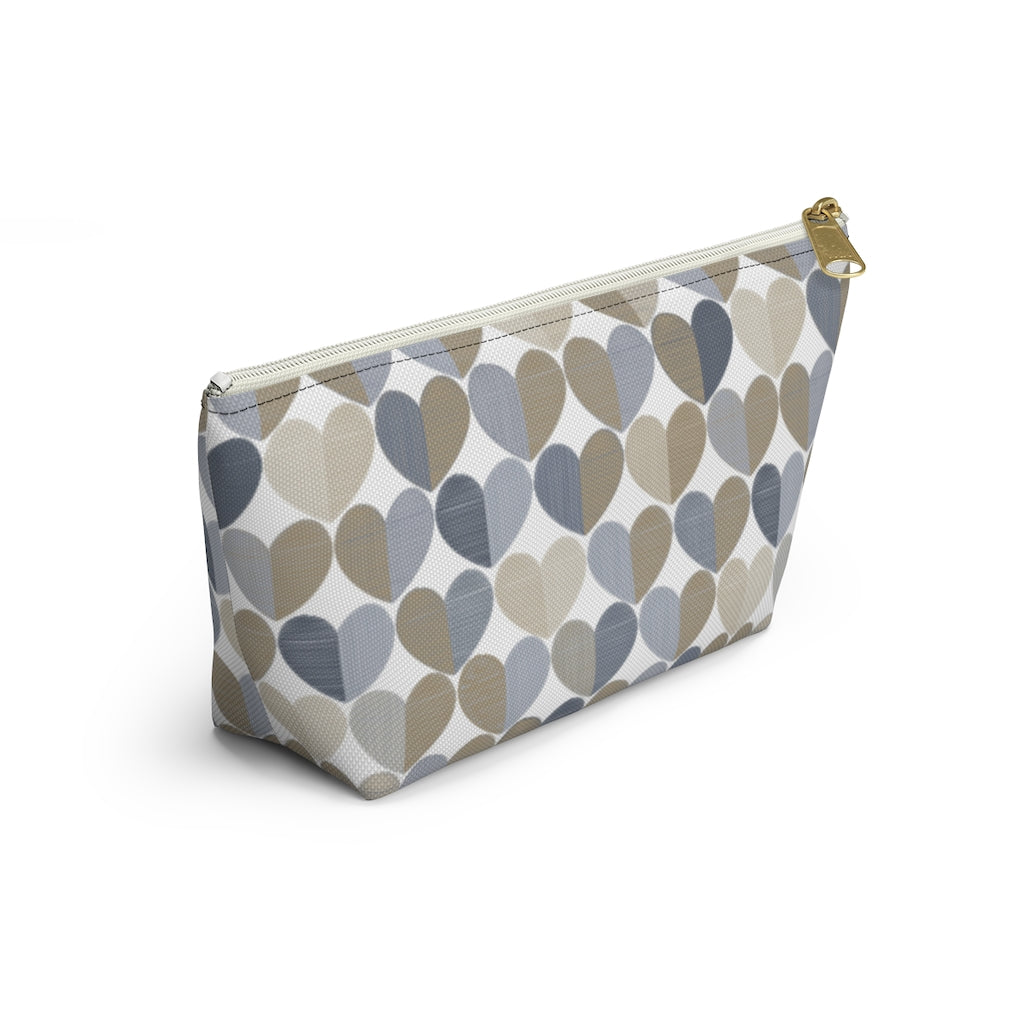 Love Accessory Pouch w T-bottom in Gray